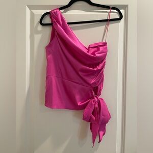 Glam Pink One-Shoulder Top